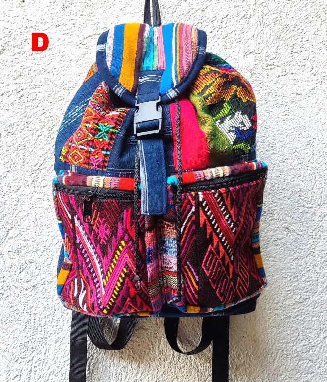 Guatemalan Cotton Upcycled Patchwork BACKPACK Bag
