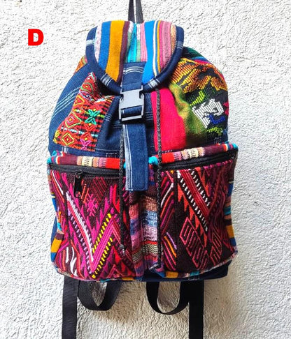 Guatemalan Cotton Upcycled Patchwork BACKPACK Bag