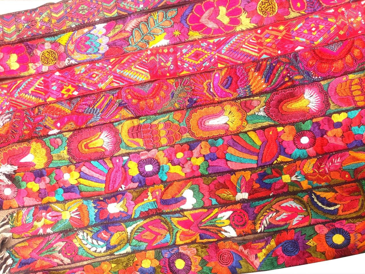 Vintage Guatemalan fajas -handmade embroidered belts-