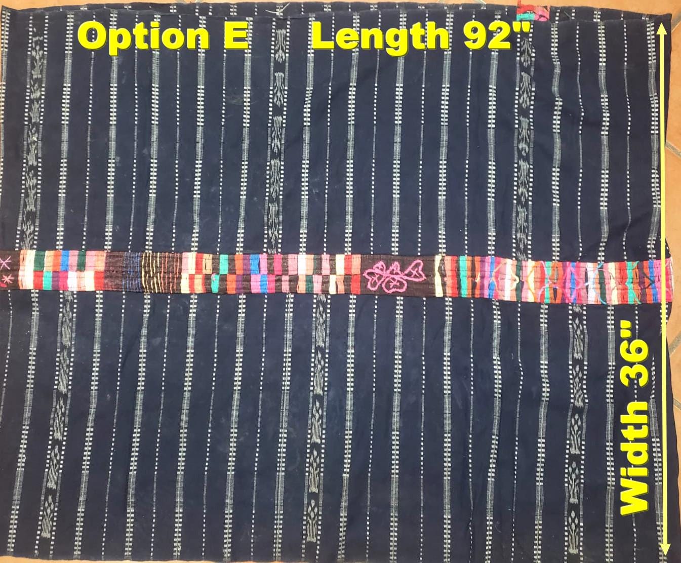 GUATEMALAN Nahuala Cotton IKAT Corte FABRIC Per Yard - Vintage Embroidered Hand Woven Fabric