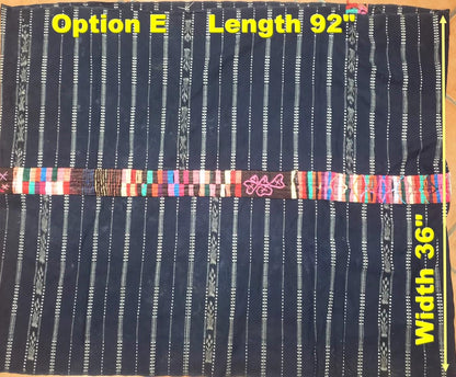 GUATEMALAN Nahuala Cotton IKAT Corte FABRIC Per Yard - Vintage Embroidered Hand Woven Fabric