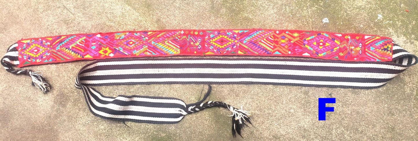 Vintage Guatemalan fajas -handmade embroidered belts-