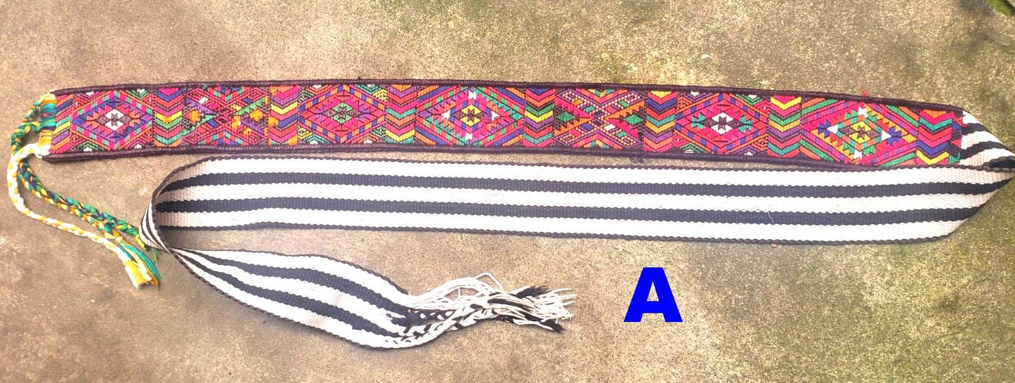 Vintage Guatemalan fajas -handmade embroidered belts-