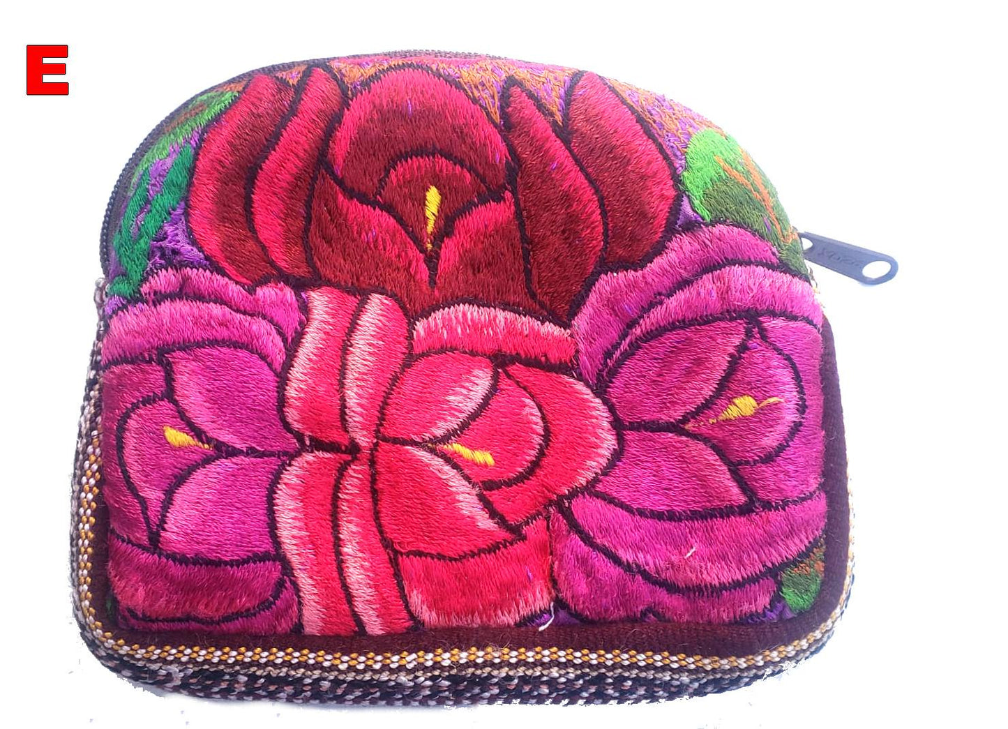 Guatemala HUIPIL Cotton Padded COIN Holder PURSE Bag Available In Multiple Options - Floral Colorful Medium Coin Purse