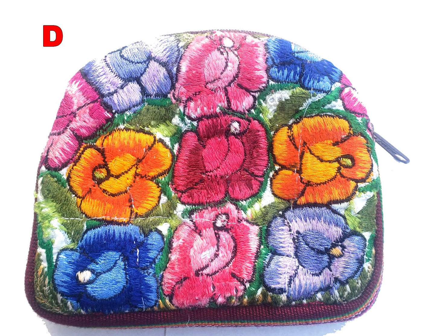 Guatemala HUIPIL Cotton Padded COIN Holder PURSE Bag Available In Multiple Options - Floral Colorful Medium Coin Purse