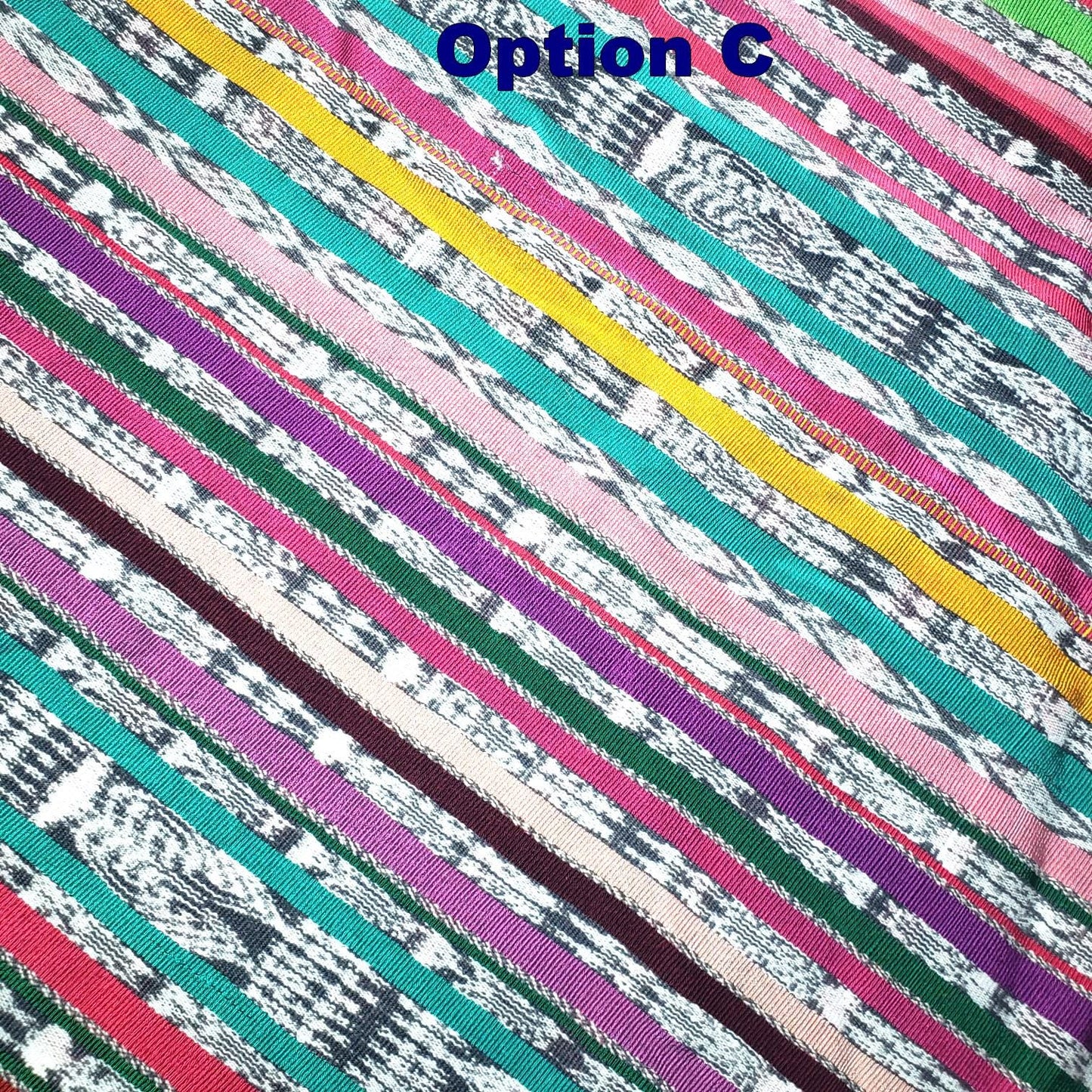 Guatemalan Unique Vintage IKAT SILK Fabric Per Yard- Hand Woven Ethnic Textile -