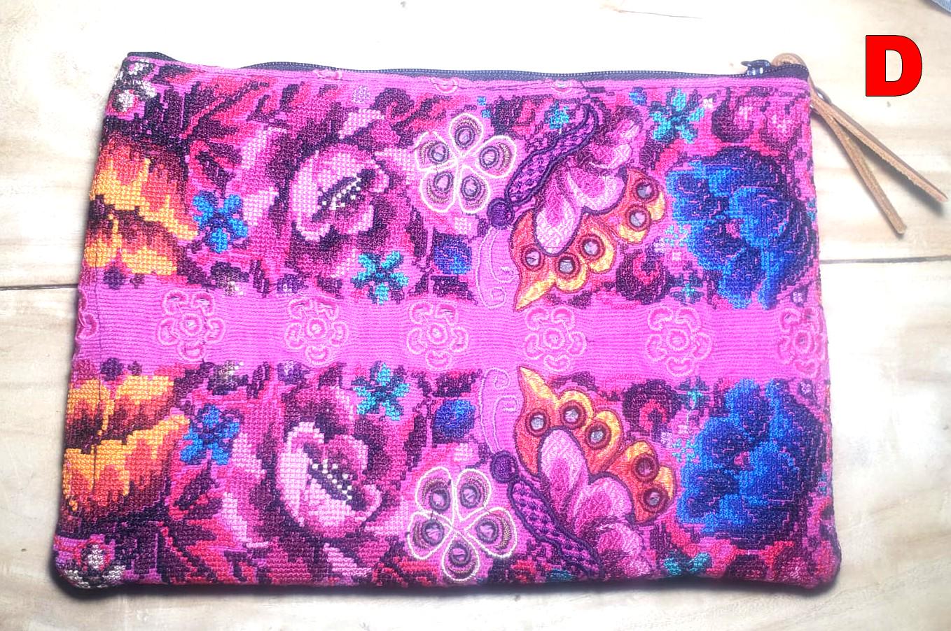 Guatemalan UPCYCLED huipil PURSE, Make Up Bag, HUIPIL Pouch