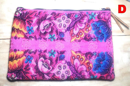 Guatemalan UPCYCLED huipil PURSE, Make Up Bag, HUIPIL Pouch