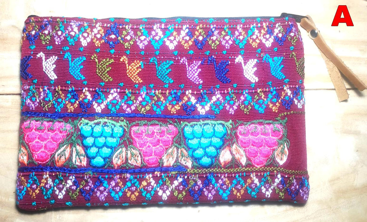 Guatemalan UPCYCLED huipil PURSE, Make Up Bag, HUIPIL Pouch