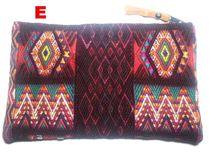 Guatemalan upcycled huipil purse, Make Up Bag, Huipil Pouch