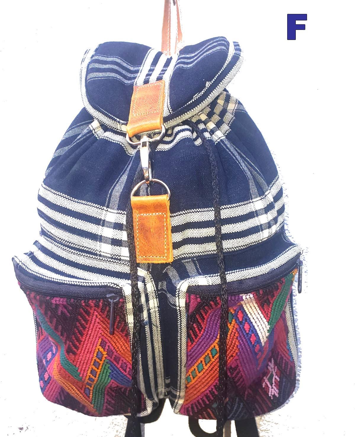 Guatemalan Upcycled Indigo Cotton BACKPACK Bag