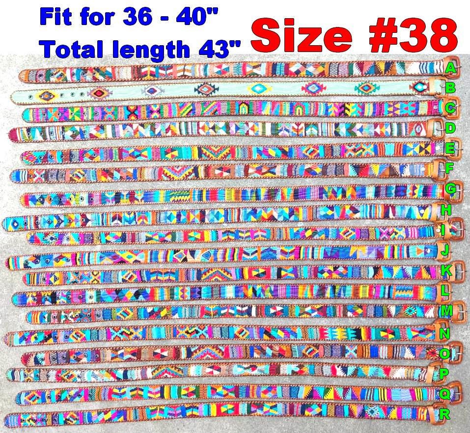 Authentic Guatemalan Handmade SILK LEATHER Braided UNISEX Belt