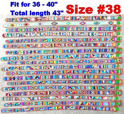 Authentic Guatemalan Handmade SILK LEATHER Braided UNISEX Belt