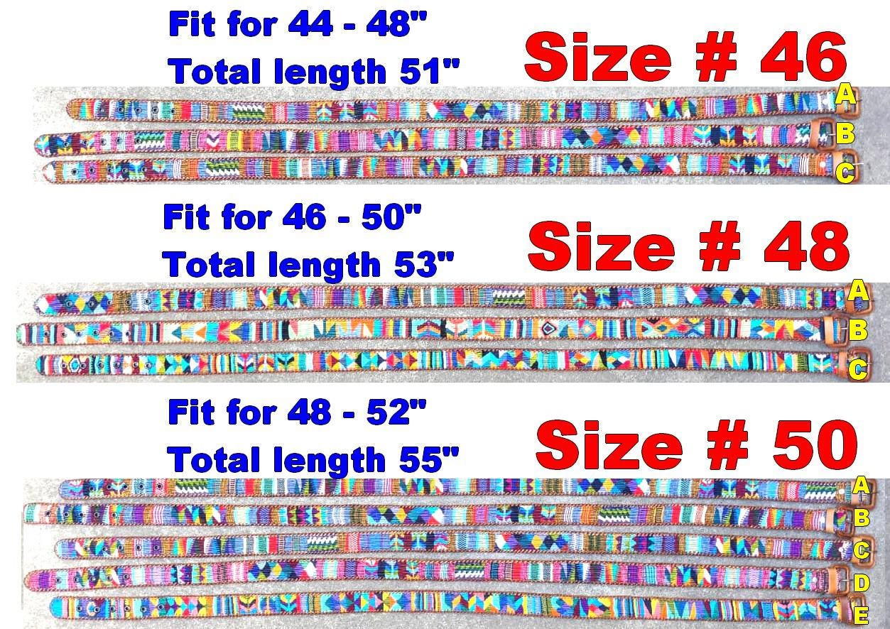 Lot of authentic Guatemalan HANDMADE BELT leather braided UNISEX belt