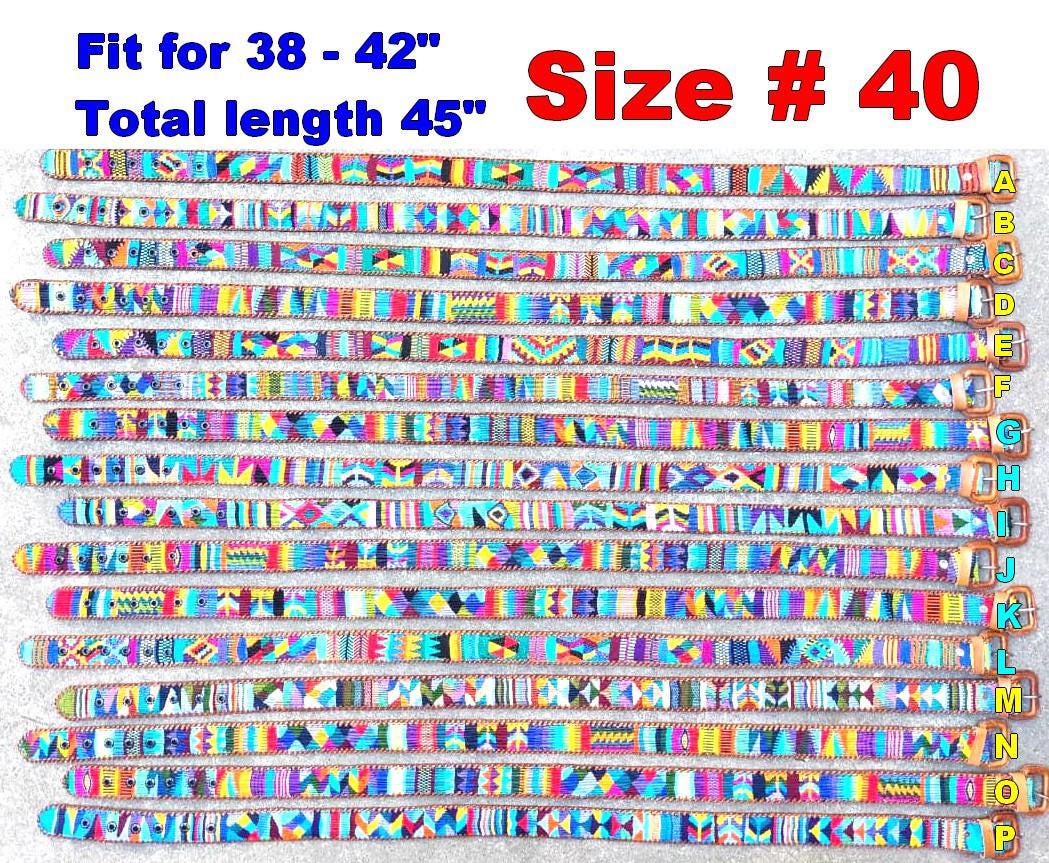 Lot of authentic Guatemalan HANDMADE BELT leather braided UNISEX belt