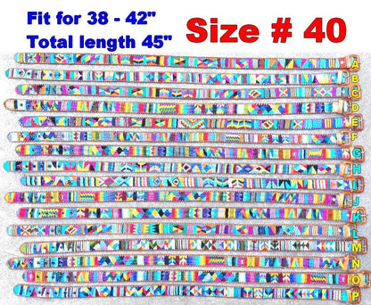 Lot of authentic Guatemalan HANDMADE BELT leather braided UNISEX belt