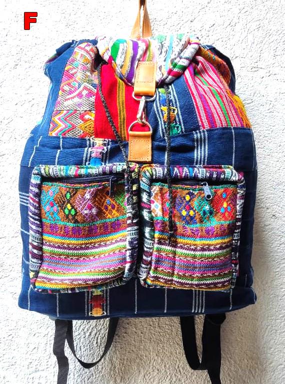 Guatemalan Cotton Upcycled Patchwork BACKPACK Bag