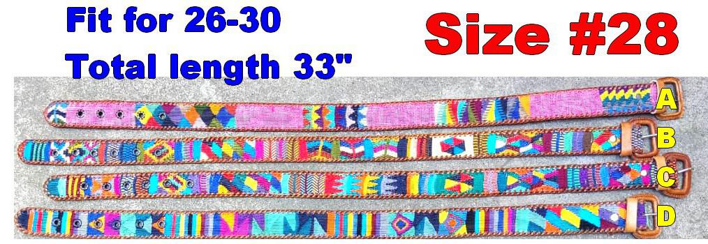 Authentic Guatemalan Handmade SILK LEATHER Braided UNISEX Belt