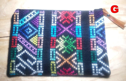 Guatemalan UPCYCLED huipil PURSE, Make Up Bag, HUIPIL Pouch