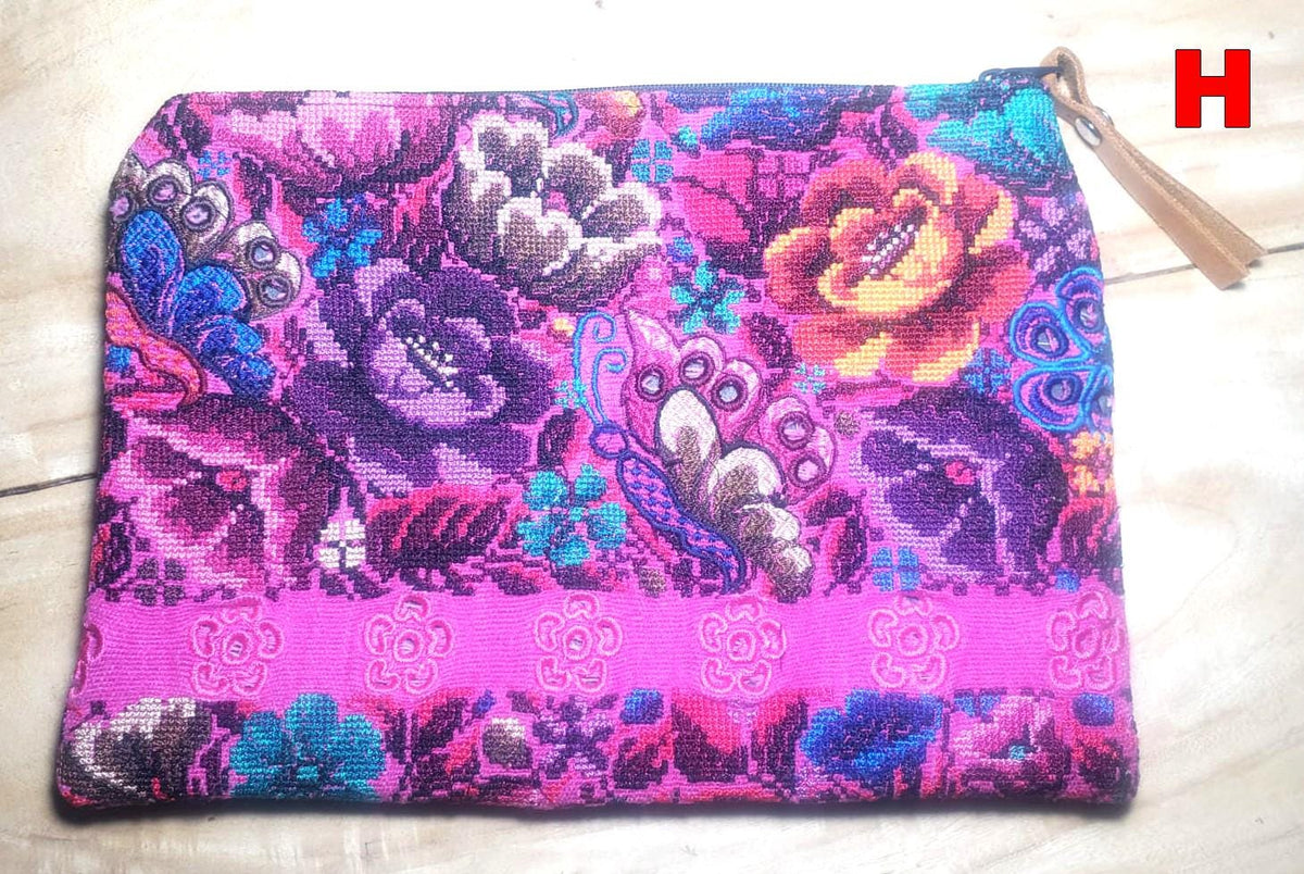 Guatemalan UPCYCLED huipil PURSE, Make Up Bag, HUIPIL Pouch