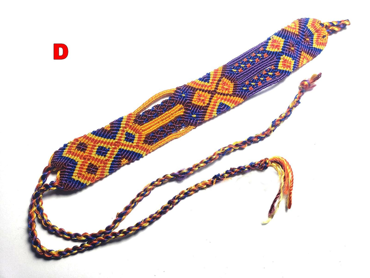 Macrame SILK COLORFUL TRIBAL cotton friendship bracelet