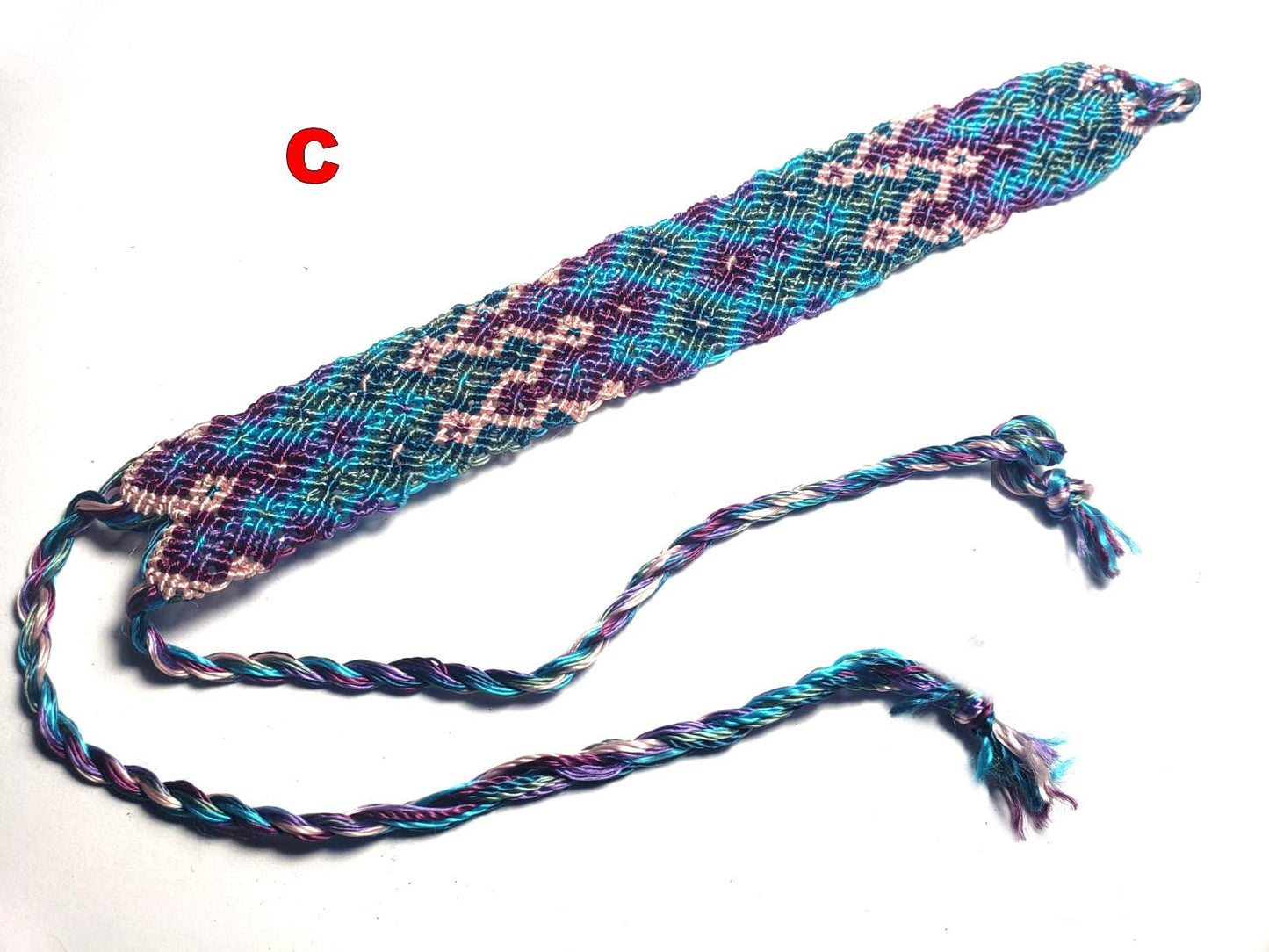 Macrame SILK COLORFUL TRIBAL cotton friendship bracelet
