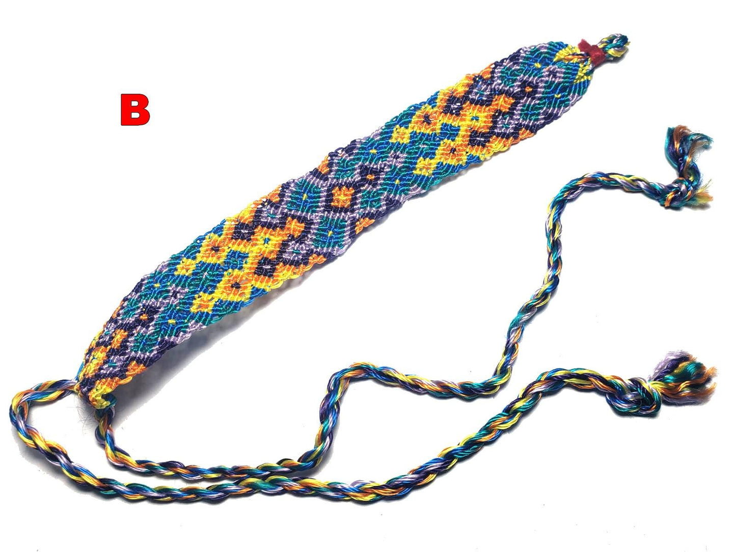 Macrame SILK COLORFUL TRIBAL cotton friendship bracelet