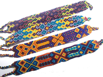 Macrame SILK COLORFUL TRIBAL cotton friendship bracelet