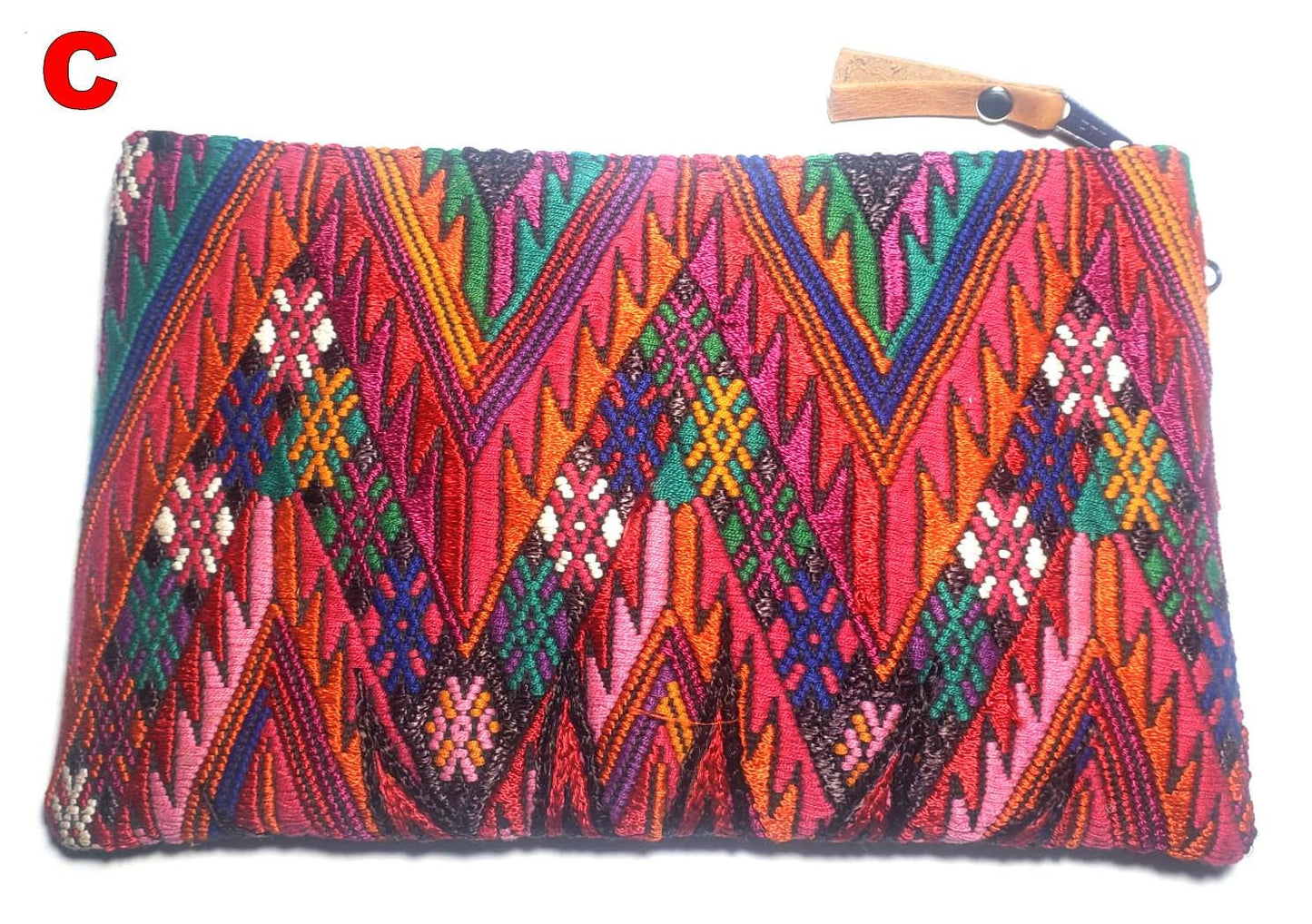 Guatemalan upcycled huipil purse, Make Up Bag, Huipil Pouch