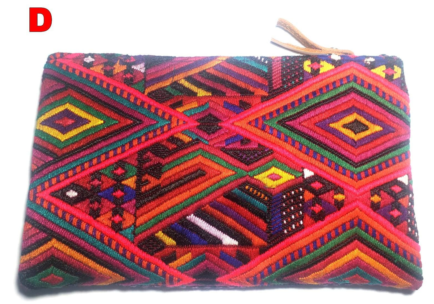 Guatemalan upcycled huipil purse, Make Up Bag, Huipil Pouch