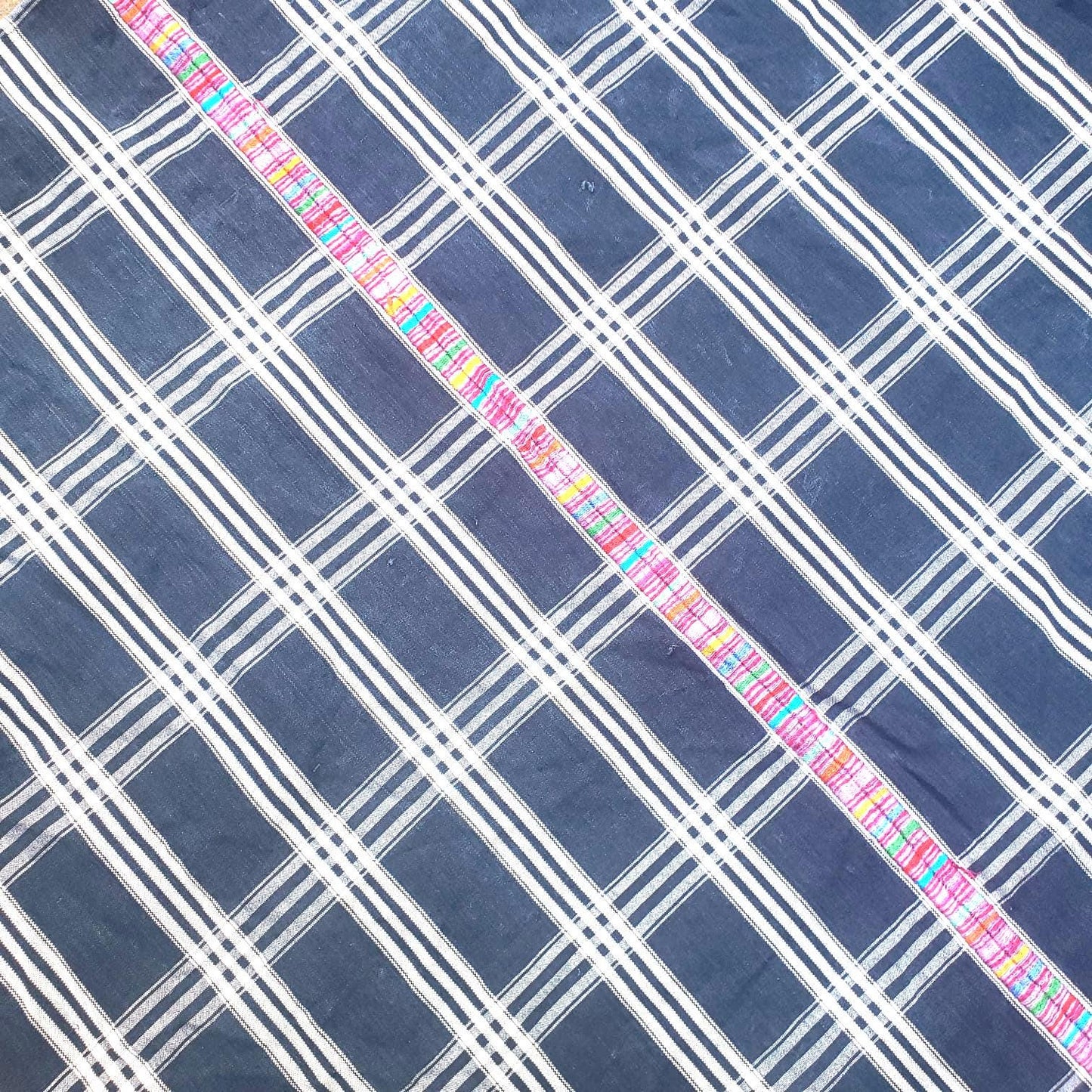 Guatemalan Hand EMBROIDERY Multicolor TSUTE - Tablecloth - Throw