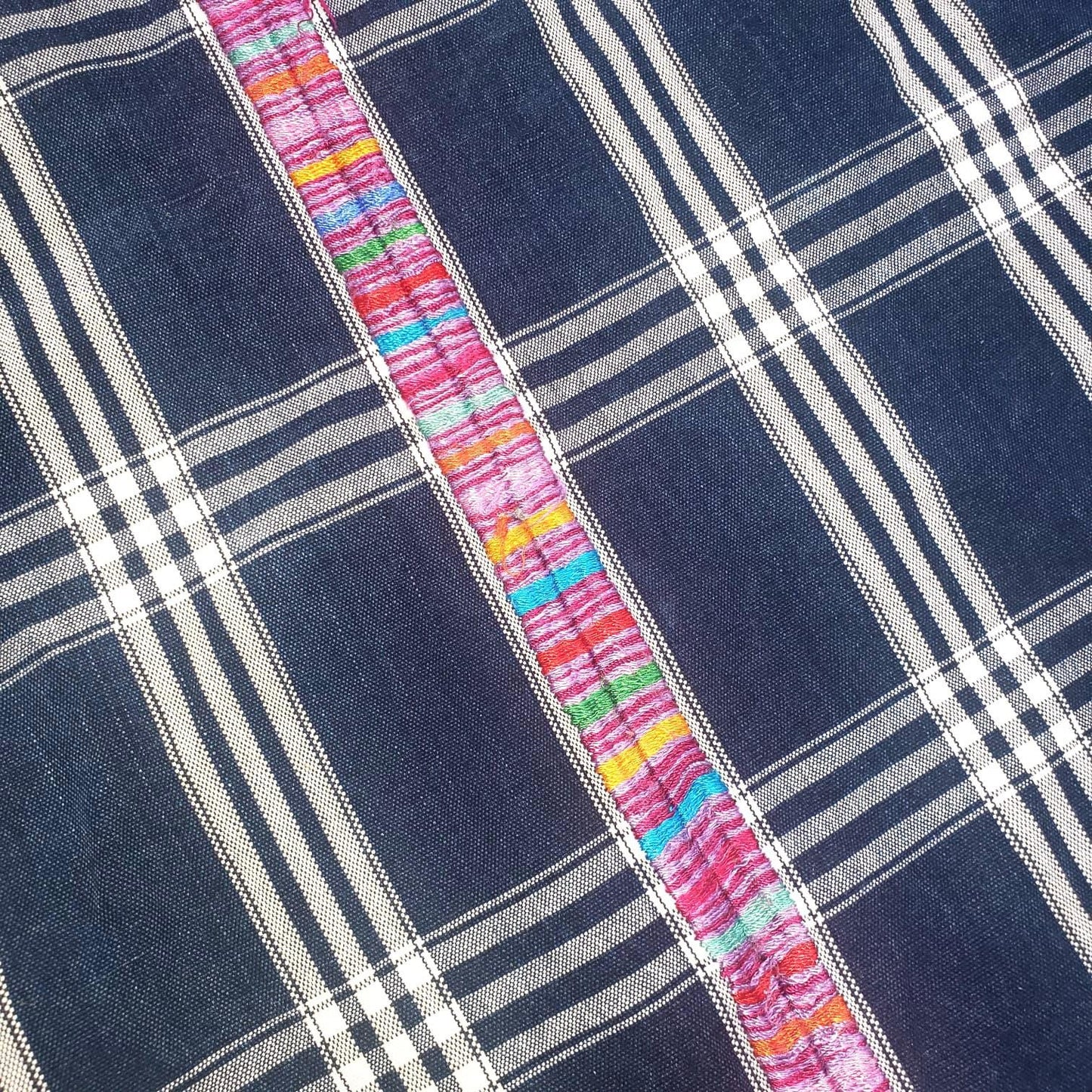 Guatemalan Hand EMBROIDERY Multicolor TSUTE - Tablecloth - Throw