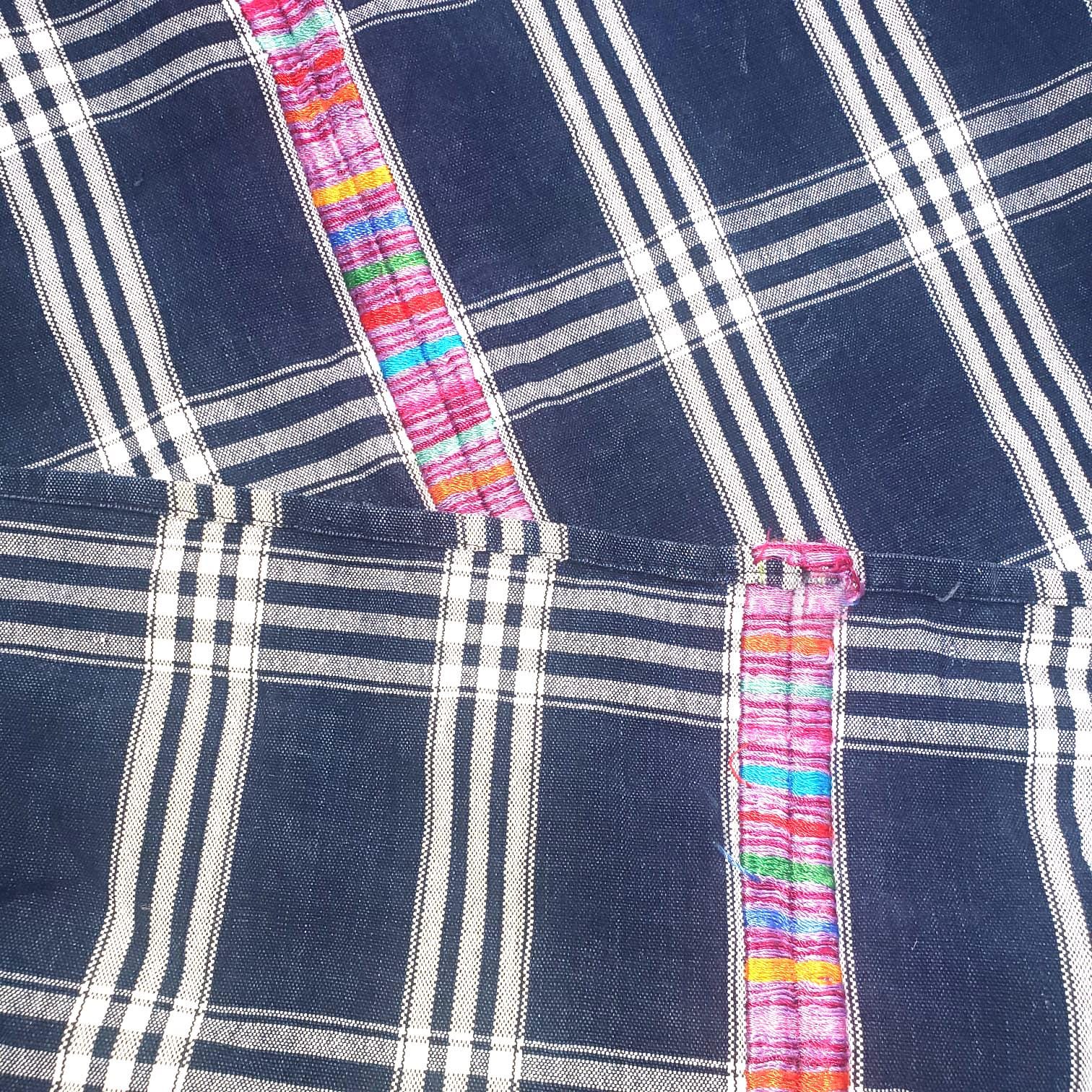 Guatemalan Hand EMBROIDERY Multicolor TSUTE - Tablecloth - Throw