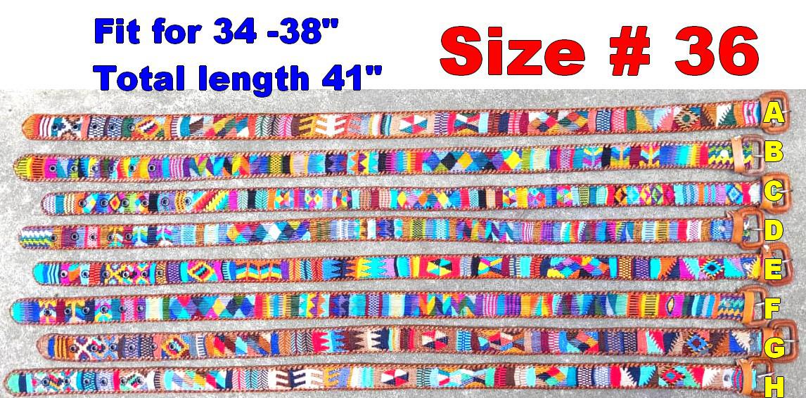 Authentic Guatemalan Handmade SILK LEATHER Braided UNISEX Belt