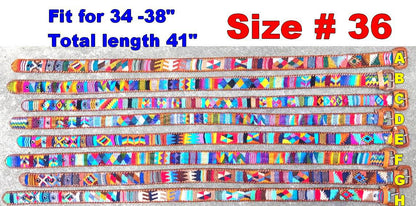 Authentic Guatemalan Handmade SILK LEATHER Braided UNISEX Belt