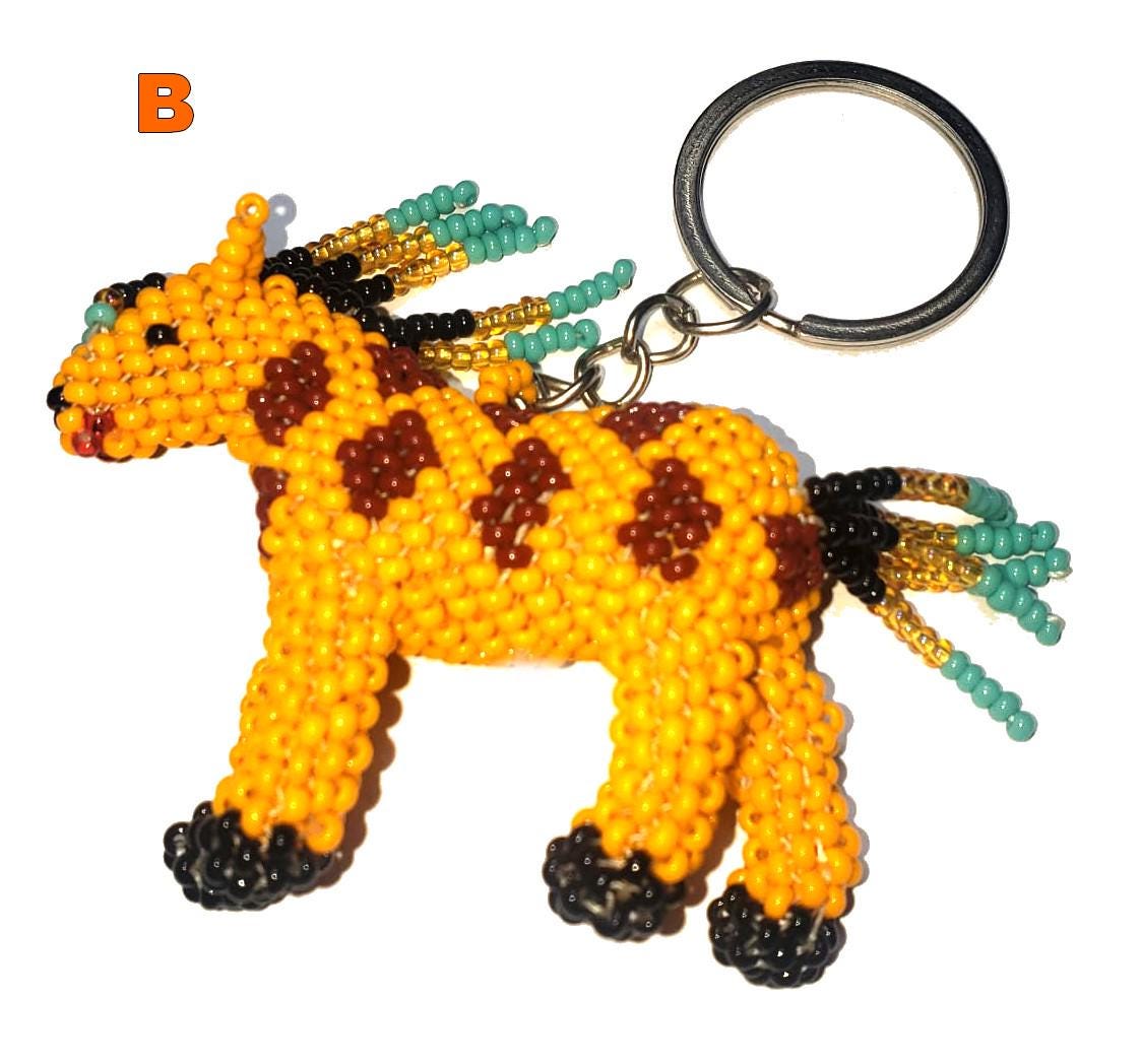 Beaded Horse Ornament: Czech Glass Beads, Handmade Guatemalan Gift
