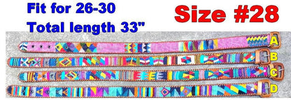 Lot of authentic Guatemalan HANDMADE BELT leather braided UNISEX belt