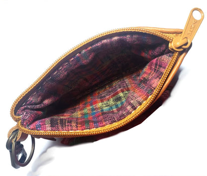 Leather Coin PURSE with clip, GIFT For Friend