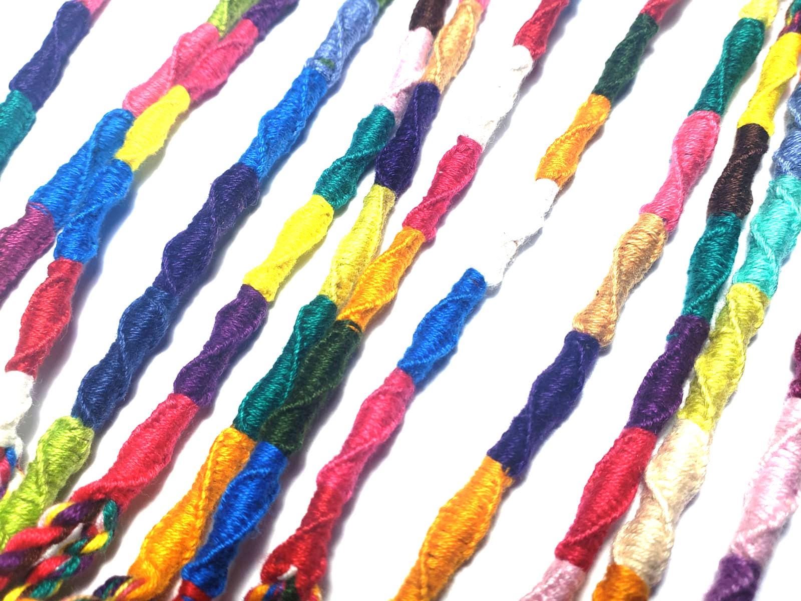 Round COLORFUL TRIBAL cotton friendship BRACELET