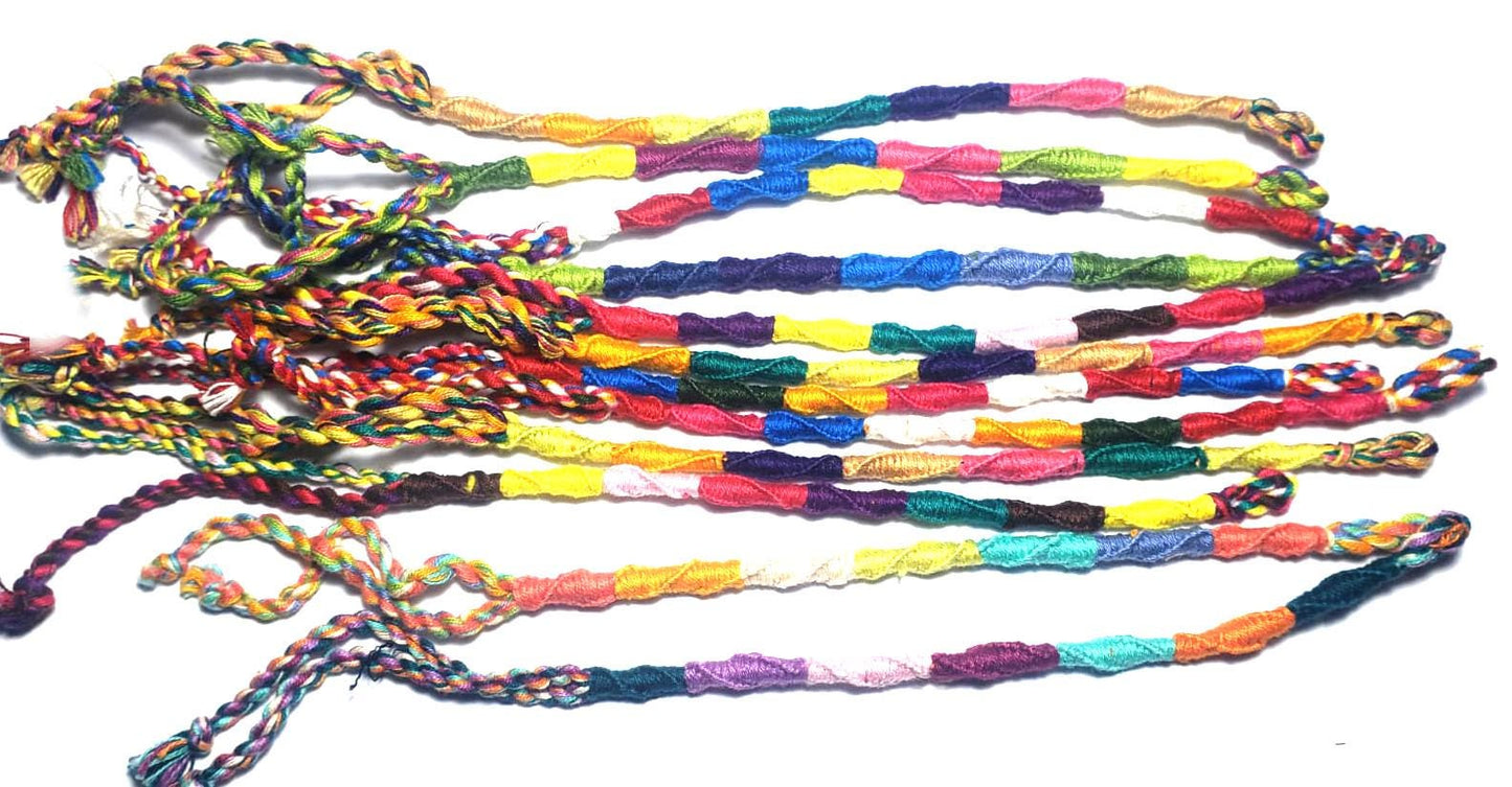 Round COLORFUL TRIBAL cotton friendship BRACELET