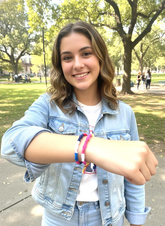 Round COLORFUL TRIBAL cotton friendship BRACELET