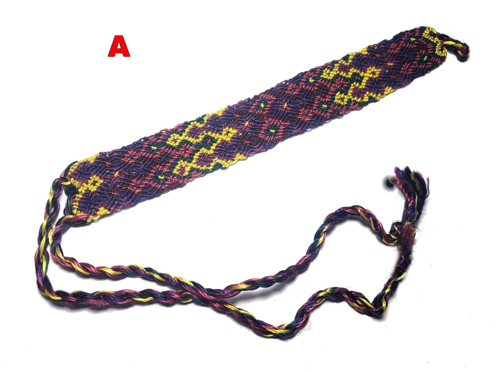 Macrame SILK COLORFUL TRIBAL cotton friendship bracelet