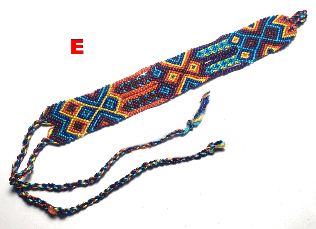 Macrame SILK COLORFUL TRIBAL cotton friendship bracelet