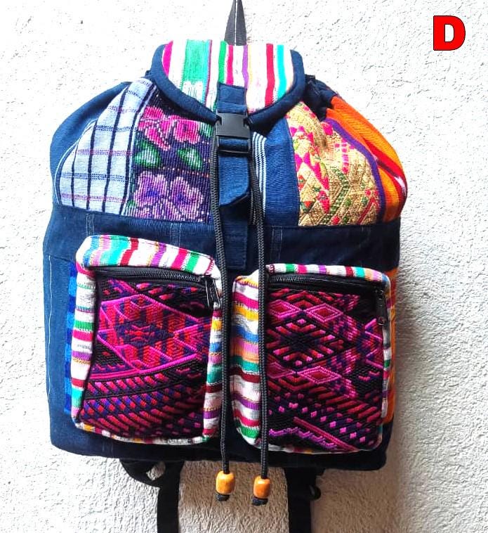 Guatemalan Upcycled Cotton PATCHWORK BACKPACK Bag