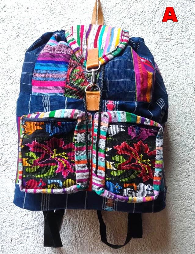 Guatemalan Upcycled Cotton PATCHWORK BACKPACK Bag