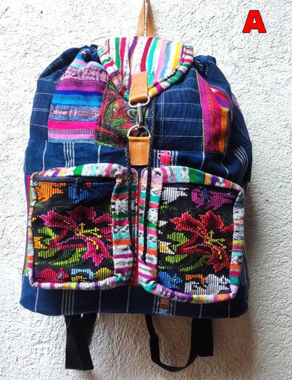 Guatemalan Upcycled Cotton PATCHWORK BACKPACK Bag
