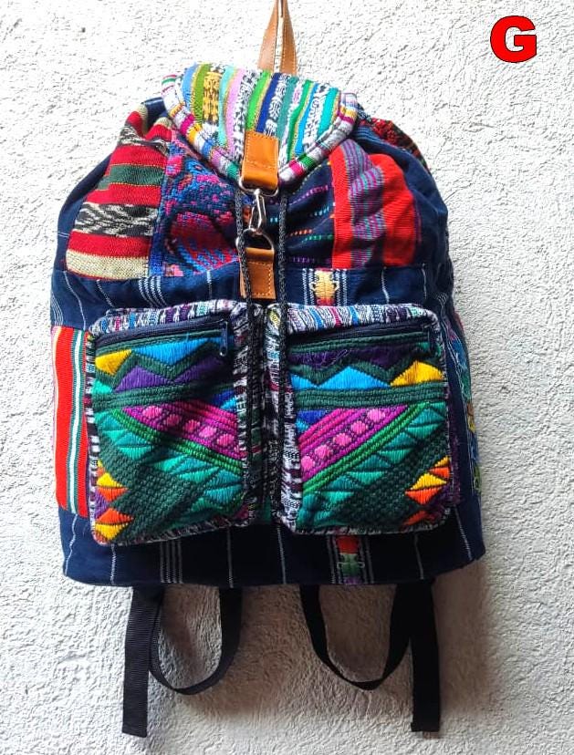 Guatemalan Upcycled Cotton PATCHWORK BACKPACK Bag