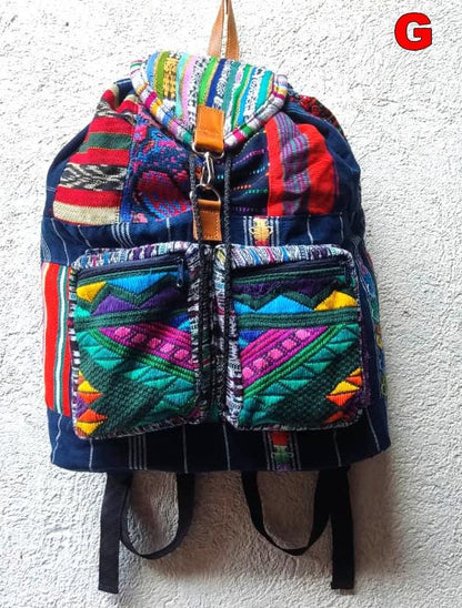 Guatemalan Upcycled Cotton PATCHWORK BACKPACK Bag