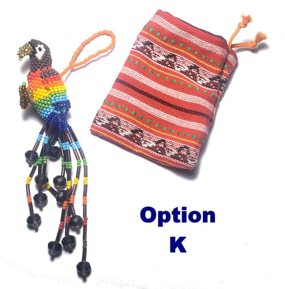 Beaded Parrot Ornament: Czech Glass Bird, Fair Trade Mayan