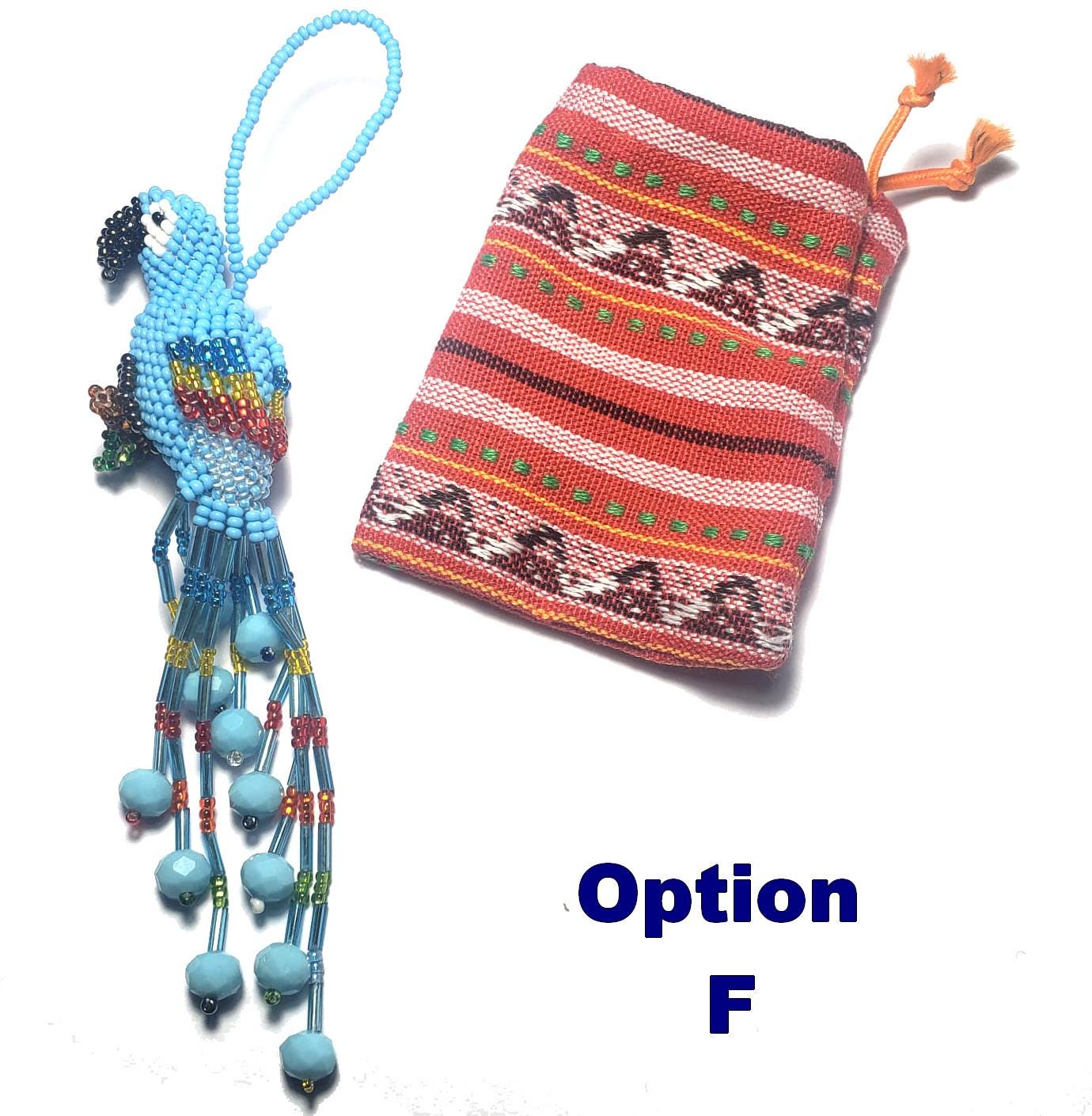 Beaded Parrot Ornament: Czech Glass Bird, Fair Trade Mayan